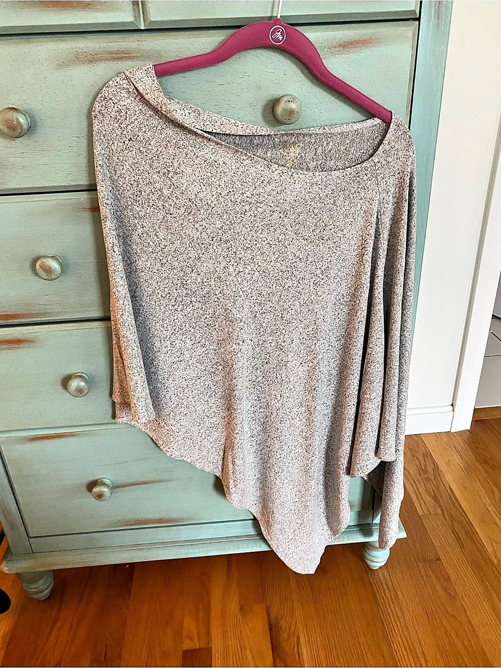 Belle Poncho Light Gray
